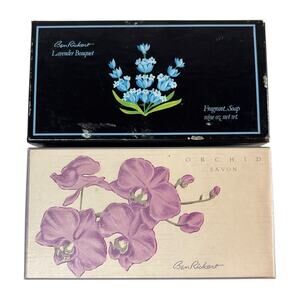 SET OF 5 Ben Rickert Luxury Fragrant Soap Lavender Bouquet Orchid Savon 3oz Bars